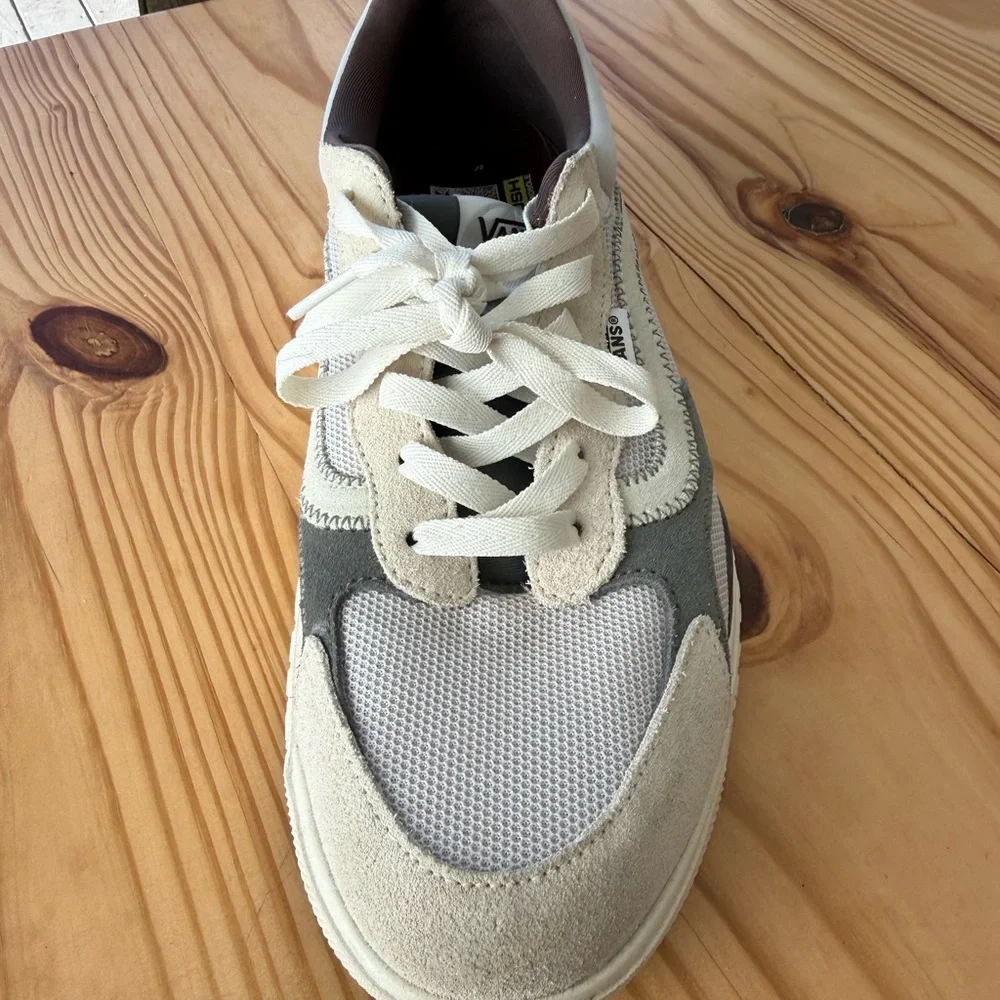 Vans Beige, Gray & Cream Low-Top Sneakers